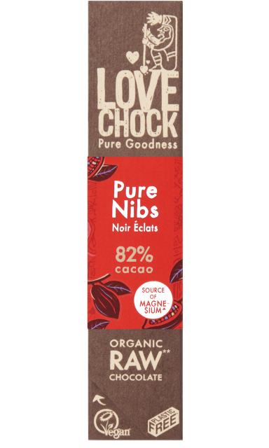 Lovechock Pure nibs 82% cacao bio & raw 40g 